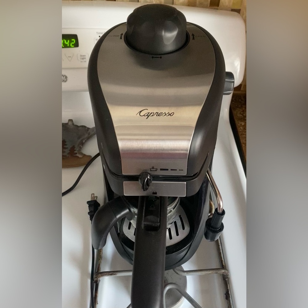Capresso Black and Silver Espresso Machine